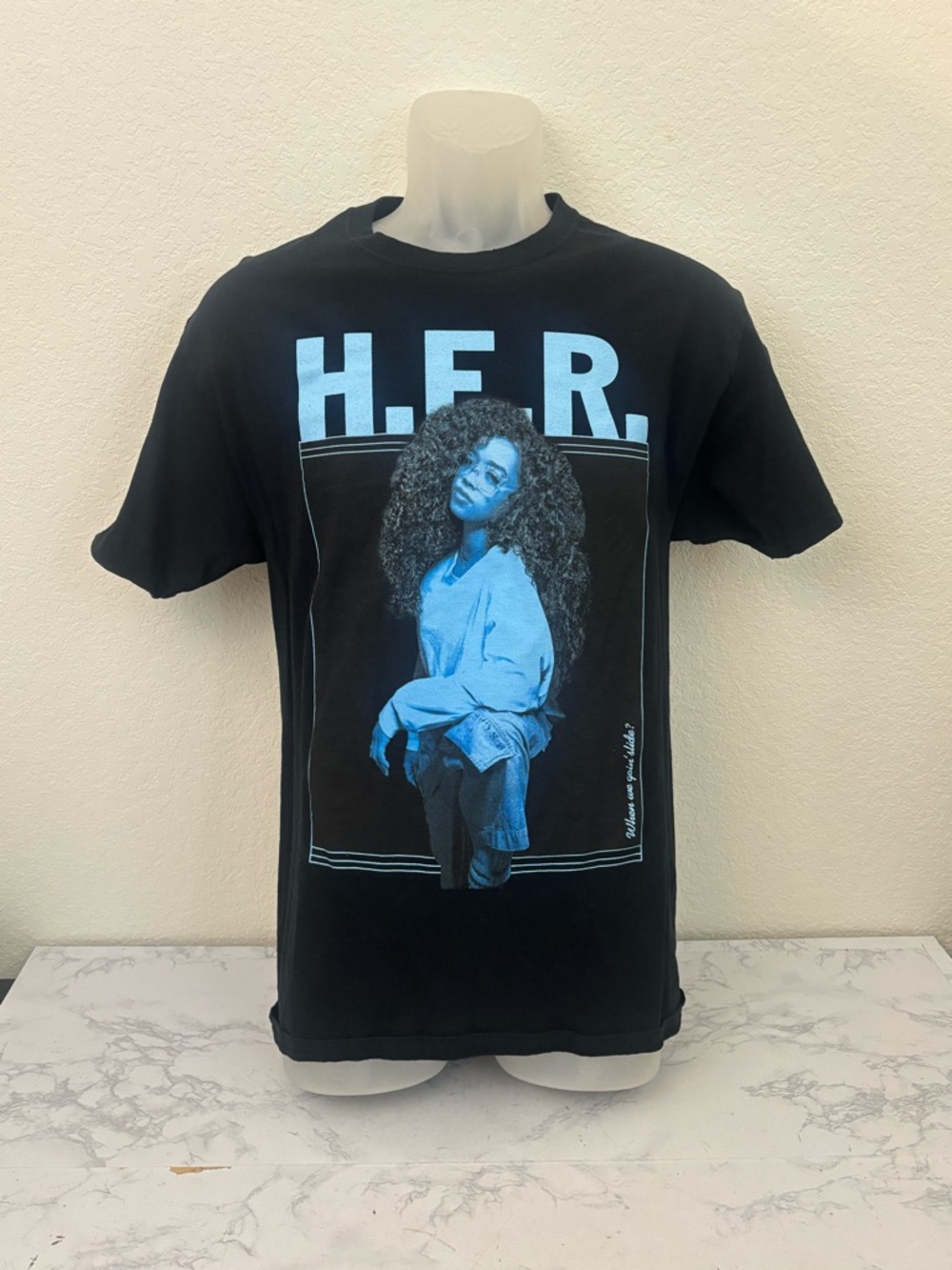 H.E.R When We Goin’ Slide Concert Tour Adult Size M Music Black T-Shirt Tee